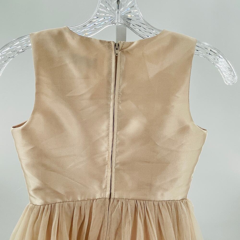 Speechless Kids Beige Chiffon Sleeveless Full Chiffon Skirt Formal Dress 10 - Picture 5 of 10